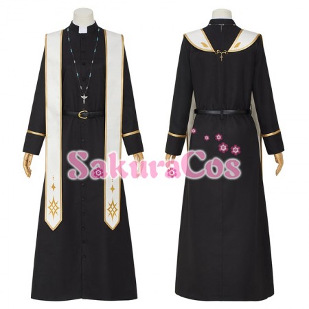 叶 神父 衣装 コスプレ にじさんじ ウィッグ セット にじさんじ 叶 神父 コスプレ 衣装 フルセット