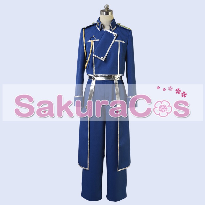 鋼の錬金術師 ロイ・マスタング 大佐 軍服＋襟ピン 制服 コスプレ 衣装 XL-