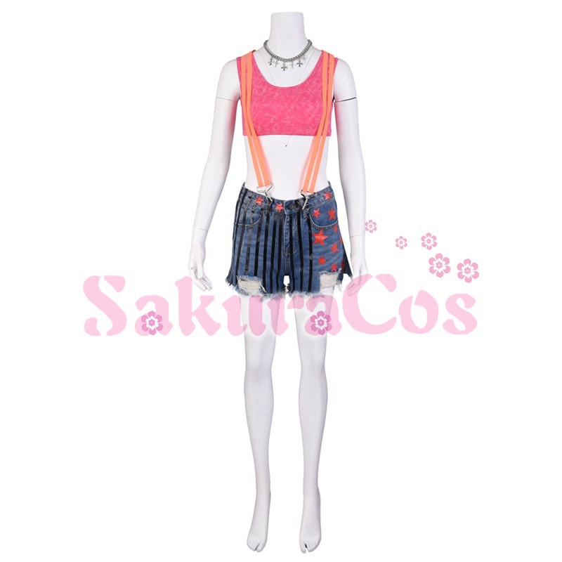 全国宅配無料 スーサイドスクワッド ハーレイ・クイン 【SakuraCos】 コスプレ衣装 タンクトップ
