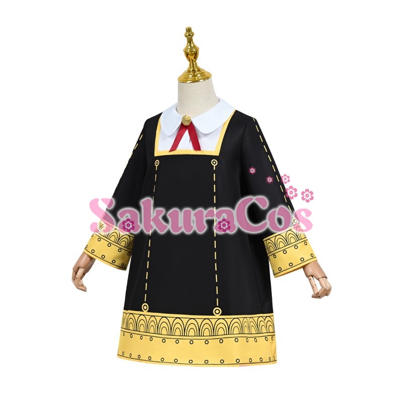 コスプレ衣装　スパイファミリー　アーニャ　ドレス　薔薇 スパイファミリーコスプレ衣装,ストラップドレス,カワイイロール